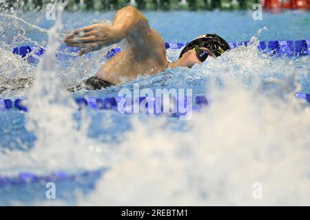 Fukuoka, Japon. 27 juillet 2023. Le Belge Roos Vanotterdijk photographié lors de la course féminine de 100 m nage libre des Championnats du monde de natation à Fukuoka, au Japon, le jeudi 27 juillet 2023. BELGA PHOTO NIKOLA KRSTIC crédit : Belga News Agency/Alamy Live News Banque D'Images