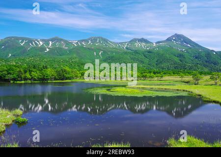 Chaîne de Montagnes de Shiretoko Banque D'Images