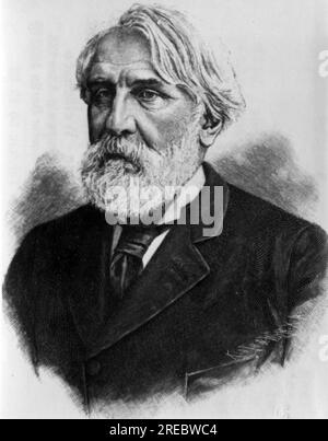 Turgenev, Ivan Sergeïevitch, 9.11.1818 - 3,9.1883, écrivain russe, circa 1875, INFORMATIONS-AUTORISATION-DROITS-SUPPLÉMENTAIRES-NON-DISPONIBLES Banque D'Images