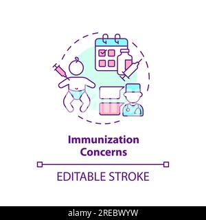 Icône de concept de problèmes d'immunisation Illustration de Vecteur