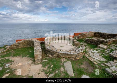 Castro de Fazouro, daté entre le 1e et le 3e siècle après JC, Fazouro, commune de Foz, province de Lugo, Galice, Espagne Banque D'Images