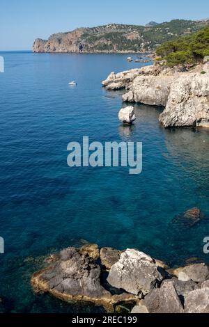 Cala Tomas, Deia, Majorque, Îles Baléares, Espagne Banque D'Images