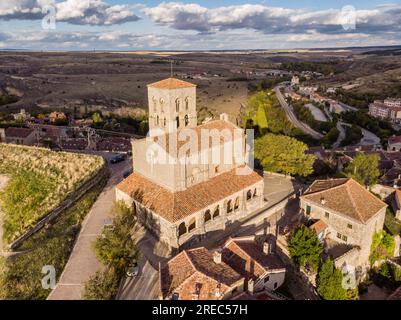 Église d'El Salvador, romane castillan, Sepúlveda., province de Ségovie, Espagne Banque D'Images