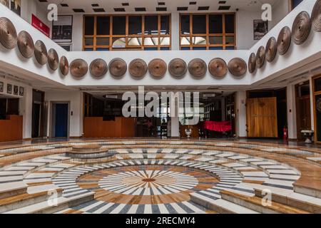 PRISTINA, KOSOVO - 13 AOÛT 2019 : Bibliothèque nationale du Kosovo à Pristina, Kosovo Banque D'Images