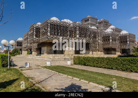 PRISTINA, KOSOVO - 13 AOÛT 2019 : Bibliothèque nationale du Kosovo à Pristina, Kosovo Banque D'Images