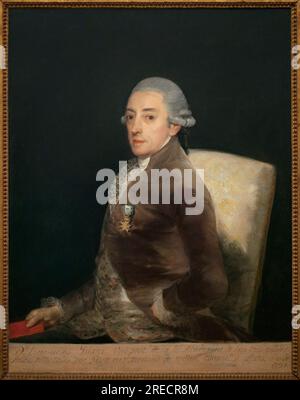 Portrait de don Bernardo de Iriarte (1735-1814). Peinture de Francisco de Goya (1746-1828), huile sur toile, 1797. Art espagnol, 18e siecle. Musée des beaux arts de Strasbourg. Banque D'Images