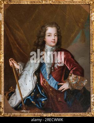 Portrait du roi de France Louis XV - huile sur toile anonyme du 18e siecle - Musée de Sceaux Banque D'Images