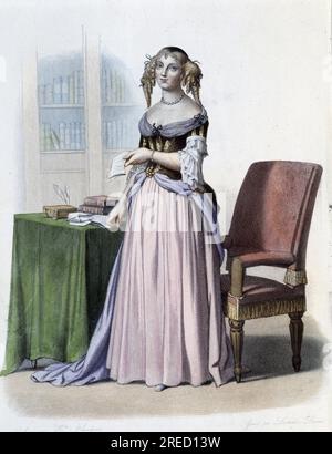 Portrait de Marie de Rabutin-Chantal (Rabutin Chantal), Marquise de Sevigne dite Madame de Sevigne (1626-1696).- in 'le Plutarque Français', 1844-47 Banque D'Images