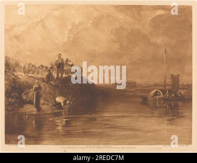 'Frank Short, d'après Joseph Mallord William Turner, Kingston Bank, No.2, 1896, mezzotinte et gravure en noir, planche : 21,43 × 27,78 cm (8 7/16 × 10 15/16 po), Rosenwald Collection, 1943.3,7641' Banque D'Images