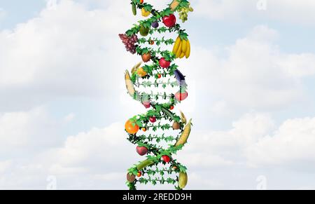 Agriculture OGM et cultures génétiquement modifiées ou aliments génétiquement modifiés en tant que concept de culture agricole modifiée utilisant la biotechnologie et la génétique Banque D'Images