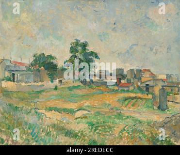 Titre : Paysage près de Paris Créateur : Paul Cézanne Date : 1877 Dimensions : 50,2 x 60 cm support : huile sur toile lieu : National Gallery of Art, Washington, D.C. Banque D'Images