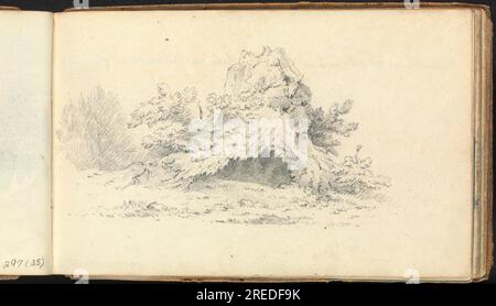 Album of Landscape and Figure Studies : Sketch of Shrubbery par Thomas Bradshaw Banque D'Images