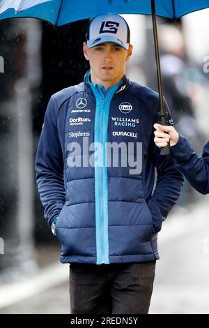 Stavelot, Belgique. 27 juillet 2023. SARGEANT Logan (usa), Williams Racing FW45, portrait lors du Grand Prix de Belgique de Formule 1 MSC Croisières 2023, 12e manche du Championnat du monde de Formule 1 2023 du 28 au 30 juillet 2023 sur le circuit de Spa-Francorchamps, à Stavelot, Belgique - photo DPPI crédit : DPPI Media/Alamy Live News Banque D'Images