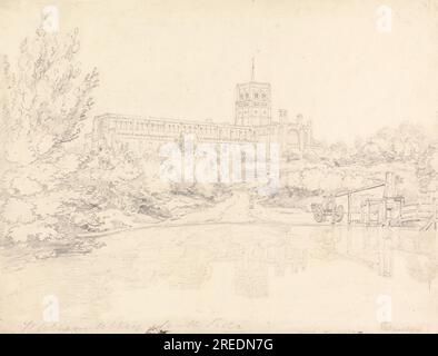 St. Alban's Abbey 1801 par Henry Edridge Banque D'Images