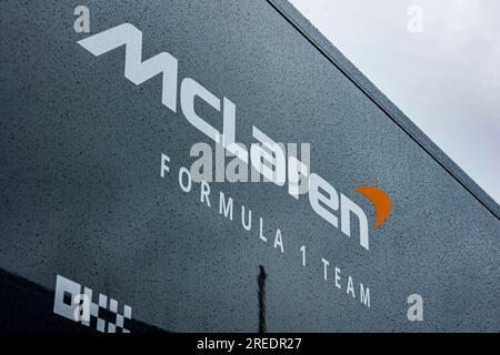 Stavelot, Belgique. 27 juillet 2023. McLaren F1 Team, illustration lors du Grand Prix de Belgique de Formule 1 MSC Croisières 2023, 12e manche du Championnat du monde de Formule 1 2023 du 28 au 30 juillet 2023 sur le circuit de Spa-Francorchamps, à Stavelot, Belgique - photo Paul Viacle/DPPI crédit : DPPI Media/Alamy Live News Banque D'Images