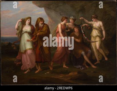 Télémaque et les nymphes de Calypso 1782 par Angelica Kauffmann Banque D'Images