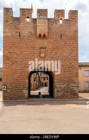 Porte de Lerma (arche de fontaine) Santa Maria del Campo, province de Burgos, Castilla y Leon, Espagne. Banque D'Images