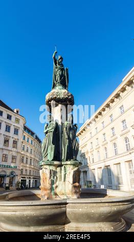 Vienne : fontaine Austriabrunnen, place Freyung en 01. Vieille ville, Wien, Autriche Banque D'Images