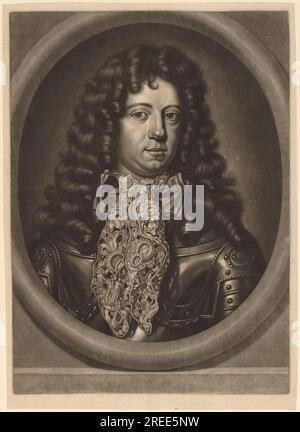 Abraham Blooteling, Hendrik Casimir II, comte de Nassau-Dietz, mezzotinte sur papier posé, planche : 35,1 x 25,5 cm (13 13/16 x 10 1/16 po.) Feuille : 37,6 x 26,6 cm (14 13/16 x 10 1/2 po), Don de Henry et Judith Rice Millon, en l'honneur du 50e anniversaire de la National Gallery of Art, 1991.203.10' Banque D'Images