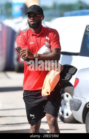 Cakovec, Croatie. 27 juillet 2023. Moussa Dembele, membre de l'équipe de France, actuel footballeur du club saoudien Al-Ettifaq, participera à un match amical contre le FK Rabotnicki Skopje à Cakovec, Croatie, le 27 juillet 2023. Photo : Vjeran Zganec Rogulja/PIXSELL crédit : Pixsell/Alamy Live News Banque D'Images