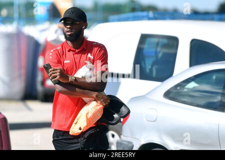 Cakovec, Croatie. 27 juillet 2023. Moussa Dembele, membre de l'équipe de France, actuel footballeur du club saoudien Al-Ettifaq, participera à un match amical contre le FK Rabotnicki Skopje à Cakovec, Croatie, le 27 juillet 2023. Photo : Vjeran Zganec Rogulja/PIXSELL crédit : Pixsell/Alamy Live News Banque D'Images