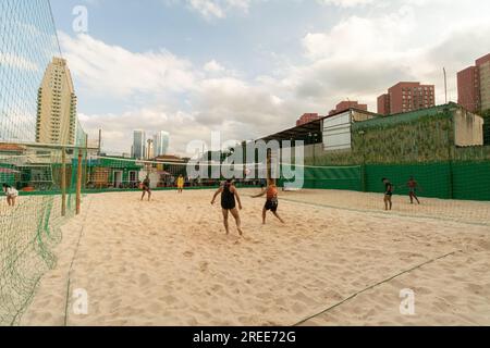 Futevolei joué à Sao Paulo, Brésil Banque D'Images