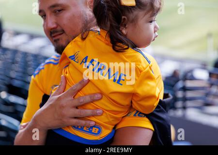 Portland, États-Unis. 26 juillet 2023. Les Tigres UANL de LIGA MX battent les Portland Timbers de la LS 2-1 à Providence Park à Portland, Oregon, le 26 juillet 2023, lors de la première coupe des ligues. Cette compétition entre Major League Soccer et LIGA MX est la première compétition de football inter-ligue sanctionnée. (Photo de John Rudoff/Sipa USA) crédit : SIPA USA/Alamy Live News Banque D'Images