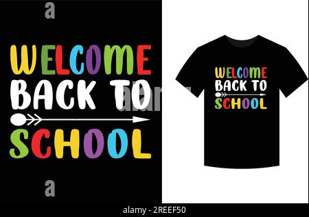Bienvenue à l'école, design T-shirt Illustration de Vecteur