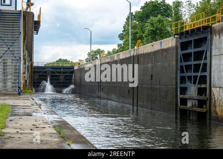 Erie Canal Lock 18 à Herkimer, New York Banque D'Images