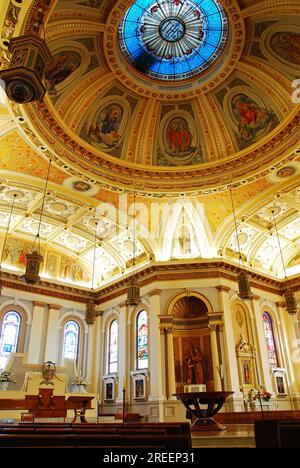 L’intérieur de la cathédrale St Joseph de San Jose, Californie Banque D'Images