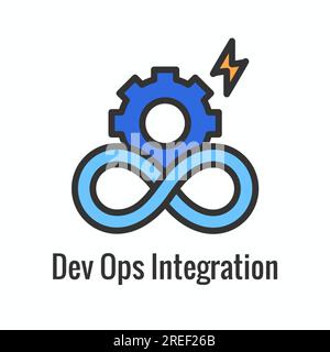 Icône de l'environnement de développement de Kubernetes montrant les avantages Illustration de Vecteur