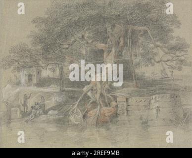 Un hindou mourant amené au fleuve Gange 1788 par Johann Zoffany Banque D'Images