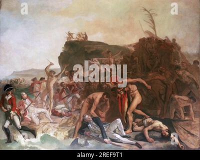 La mort du capitaine James Cook vers 1795 par Johann Zoffany Banque D'Images