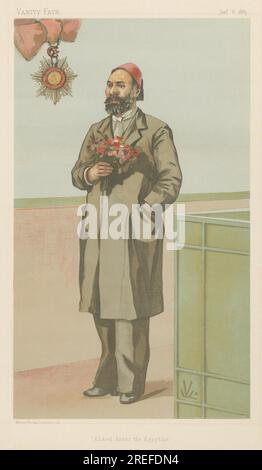 Vanity Fair : Royalty ; 'Ahmed Arabi l'Egyptien', Arabi Pacha, 6 janvier 1883 1883 par François Verheyden Banque D'Images