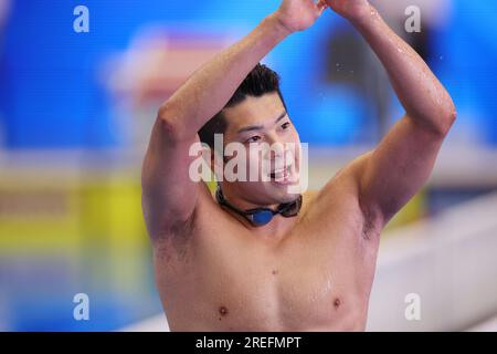 Fukuoka, Japon. 28 juillet 2023. Naoki Mizunuma (JPN) natation : Championnats du monde de natation Fukuoka 2023 100m Butterfly Heat au Marine Messe Fukuoka Hall A à Fukuoka, Japon . Crédit : YUTAKA/AFLO SPORT/Alamy Live News Banque D'Images