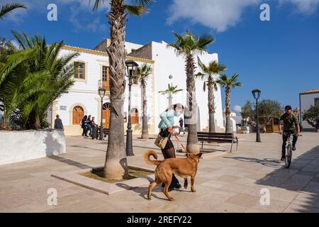 Église Sant Francesc Xavier, Formentera, Iles Pitiusa, Communauté des Baléares, Espagne Banque D'Images