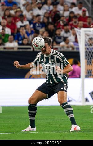 Le défenseur de Manchester United Harry Maguire (5) lors du Soccer Champions Tour contre le Real Madrid, mercredi 26 juillet 2023, au NRG Stadium, À Housto Banque D'Images