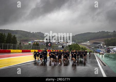 Stavelot, Belgique. 27 juillet 2023. Piste dédiée à Anthoine Hubert lors du Grand Prix de Belgique de Formule 1 MSC Croisières 2023, 12e manche du Championnat du monde de Formule 1 2023 du 28 au 30 juillet 2023 sur le circuit de Spa-Francorchamps, à Stavelot, Belgique - photo Sebastiaan Rozendaal/DPPI crédit : DPPI Media/Alamy Live News Banque D'Images