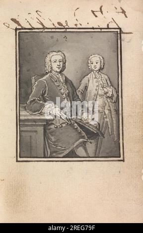 Album dessin circa 1730 par Thomas Bardwell Banque D'Images