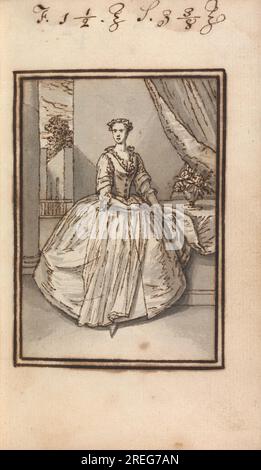 Album dessin circa 1730 par Thomas Bardwell Banque D'Images