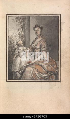 Album dessin circa 1730 par Thomas Bardwell Banque D'Images