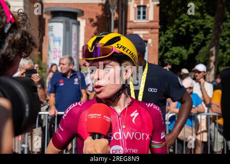 Albi, France. 27 juillet 2023. Demi Vollering (ÉQUIPE SD WORX) à l'arrivée de la cinquième étape du Tour de France féminin à Albi, France le 27 2023 juillet. Photo d'Arnaud Bertrand/ ABACAPRESS.COM crédit : Abaca Press/Alamy Live News Banque D'Images