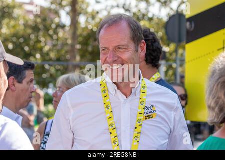 Albi, France. 27 juillet 2023. Christian Prudhomme à l'arrivée de la cinquième étape du Tour de France féminin 2023 à Albi, le 27 2023 juillet. Photo d'Arnaud Bertrand/ ABACAPRESS.COM crédit : Abaca Press/Alamy Live News Banque D'Images