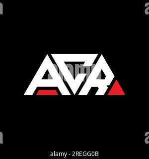 Logo en forme de triangle ACR. Monogramme de logo triangle ACR. Modèle de logo vectoriel triangle ACR avec couleur rouge. ACR triangul Illustration de Vecteur