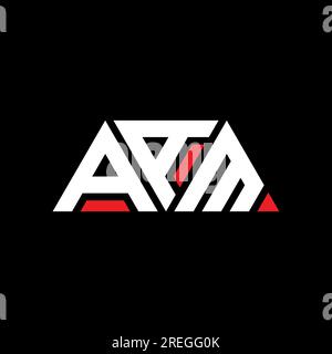 Logo de lettre triangle AAM avec forme de triangle. Monogramme de logo triangle AAM. Modèle de logo vecteur triangle AAM avec couleur rouge. AAM triangul Illustration de Vecteur