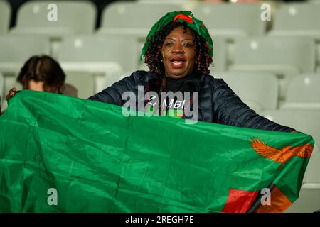 Auckland, Nouvelle-Zélande. 26 juillet 2023. Auckland, Nouvelle-Zélande, le 26 juillet 2023 : fan de Zambie lors du match de football Groupe C de la coupe du monde Femme 2023 entre l'Espagne et la Zambie à Eden Park à Auckland, Nouvelle-Zélande. (Daniela Porcelli/SPP) crédit : SPP Sport Press photo. /Alamy Live News Banque D'Images