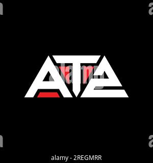 Logo de lettre triangle ATZ avec forme de triangle. Monogramme de logo triangle ATZ. Modèle de logo vecteur triangle ATZ avec couleur rouge. ATZ triangul Illustration de Vecteur