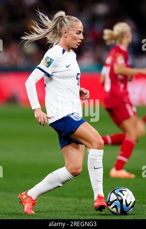 Sydney, Australie, 28 juillet 2023. Alex Greenwood d'Angleterre passe le ballon lors du match de coupe du monde féminin entre l'Angleterre et le Danemark à l'Allianz Stadium le 28 juillet 2023 à Sydney, en Australie. Crédit : Damian Briggs/Speed Media/Alamy Live News Banque D'Images