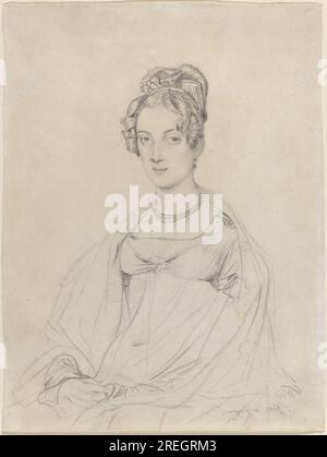 'Jean-Auguste-Dominique Ingres, Mme Edward Dodwell, c. 1816/1817, graphite sur papier tissé, total : 20,9 x 15,8 cm (8 1/4 x 6 1/4 po), Collection de M. et Mme Paul Mellon, 1995.47.53' Banque D'Images