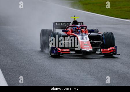 Stavelot, Belgique. 28 juillet 2023. 21 NOVALAK Clément (fra), Trident Racing, Dallara F2, action lors de la 10e manche du Championnat FIA de Formule 2 2023 du 28 au 30 juillet 2023 sur le circuit de Spa-Francorchamps, à Stavelot, Belgique - photo Paul Vaicle/DPPI crédit : DPPI Media/Alamy Live News Banque D'Images